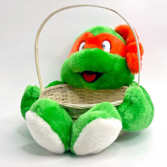 1990 Teenage Mutant Ninja Turtle Gift Basket with Plushie Mikey