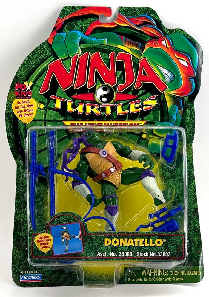 1997 Playmates Toys The Next Mutations Donatello – with Signed COA and Hologram Label