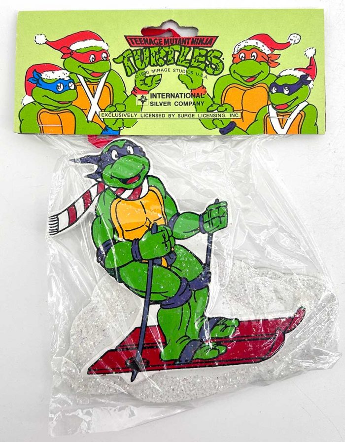 1990 Wooden Hanging Ornament – Donatello on Skis