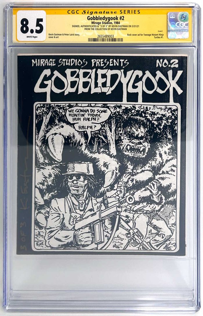 GOBBLEDYGOOK No. 2 8.5 CGC Yellow Signature Series –  Signed and Authenticated by Kevin and from his PERSONAL COLLECTION