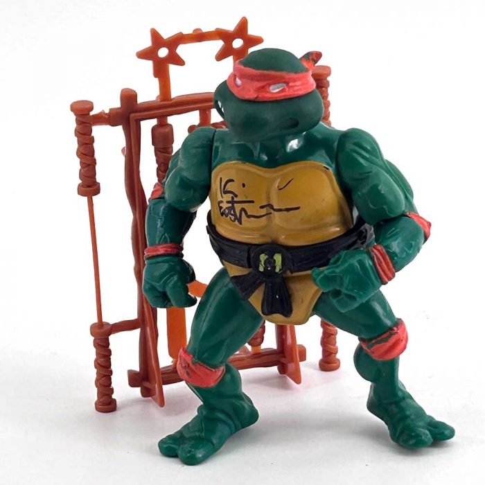 Michaelangelo – 1988 (Soft Head)  with weapons rack!