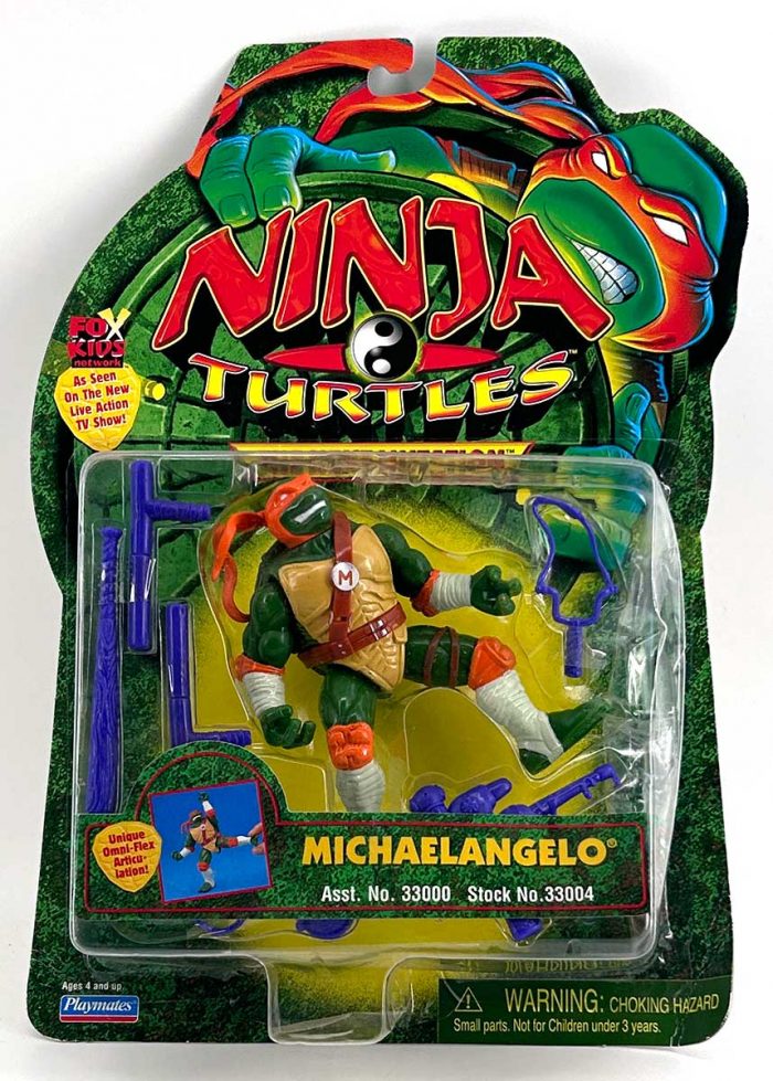 1997 Playmates Toys The Next Mutations Michaelangelo – with Signed COA and Hologram Label