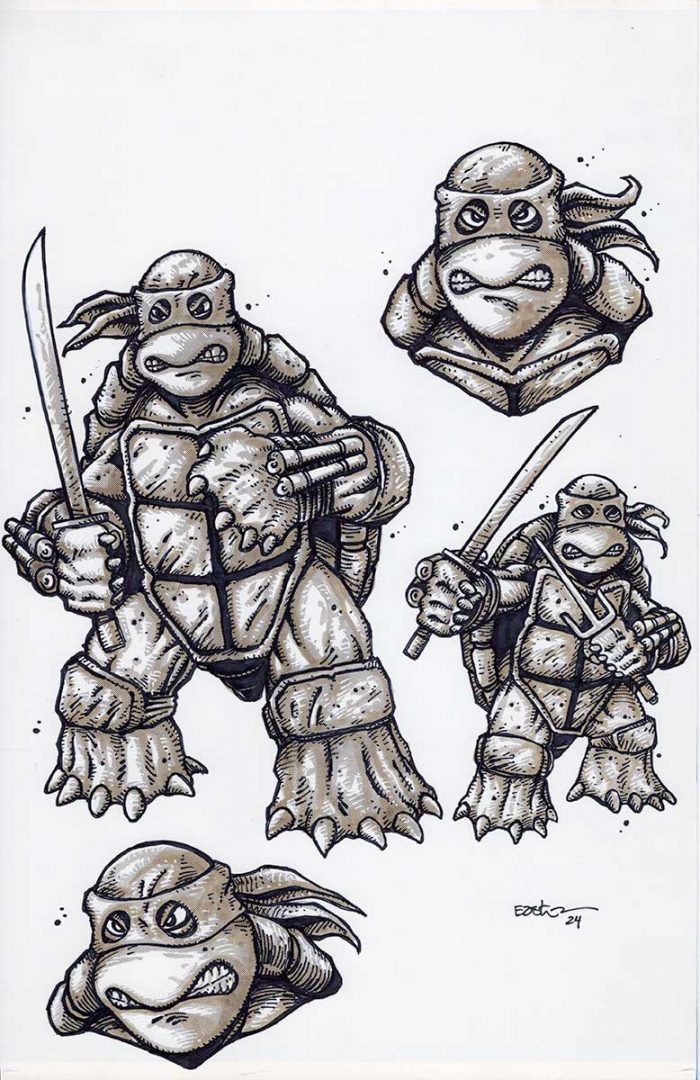 Eastmans First Turtle – 2024 Original Art for Mirage Studios Inspired Collectibles Line from NECA