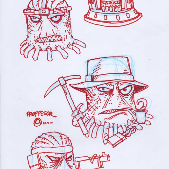 NECA UTROMS – Original Art Layouts/Roughs for Mirage Studios Inspired Collectibles Line