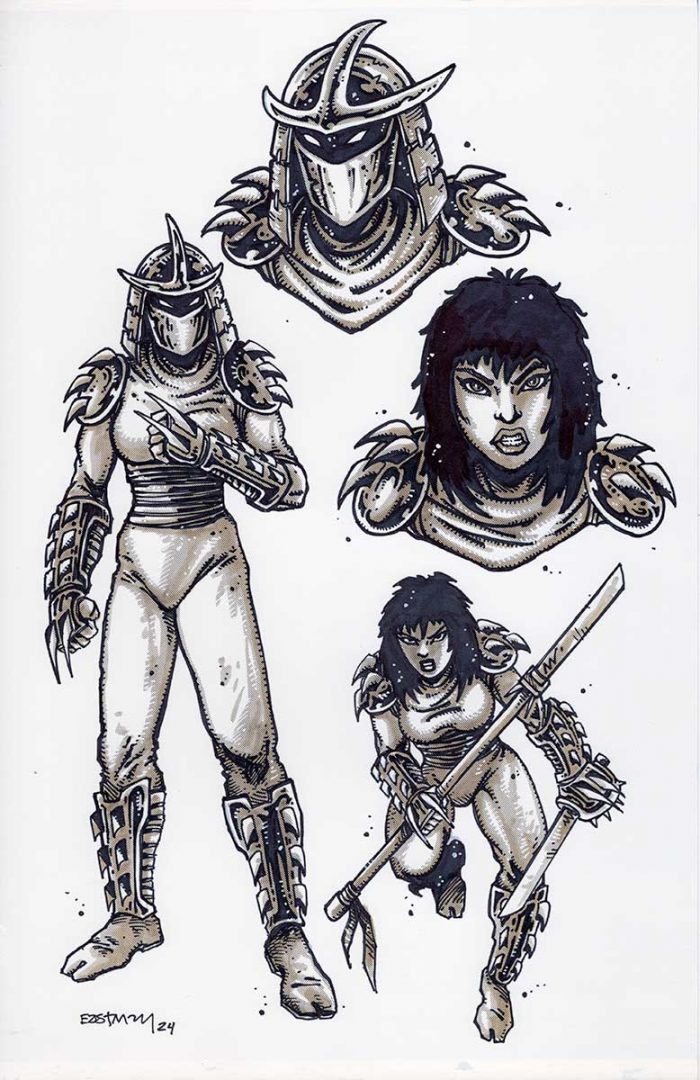 NECA Karai as Shredder Original Art for Mirage Studios Inspired Collectibles Line