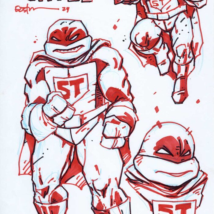 NECA Super Turtle – Original Art Layouts/Roughs for Mirage Studios Inspired Collectibles Line