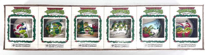 Vintage 1990 Teenage Mutant Ninja Turtles Satin Ornament Set of 6 – Mirage Studios Art