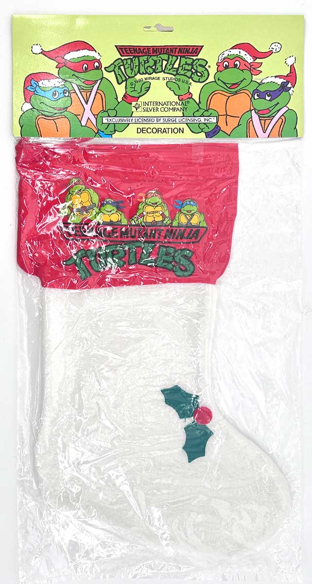 TMNT 17″ White Stocking with Green Hanging Artwork