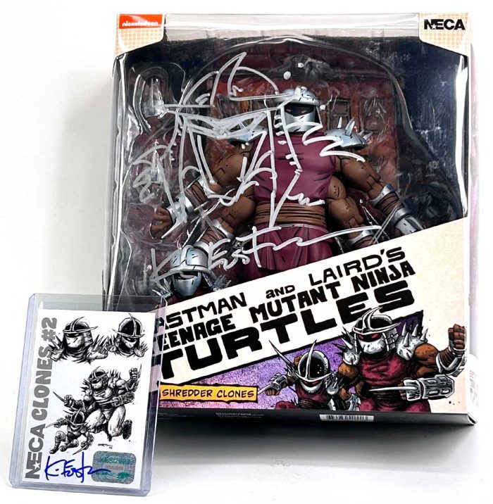 TMNT (Mirage) SHREDDER  CLONES – Eastman Designed with Stunning Signed Sketch and Hologram Label