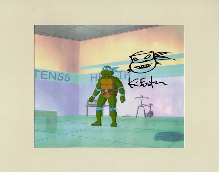 TMNT Original Production Animation Art – SIGNED with a Headsketch Remarque