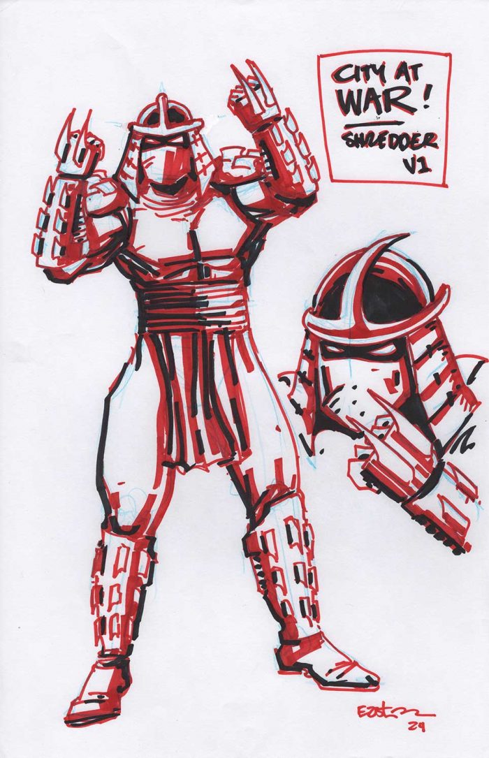 NECA Shredder – Original Art Layouts/Roughs for Mirage Studios Inspired Collectibles Line