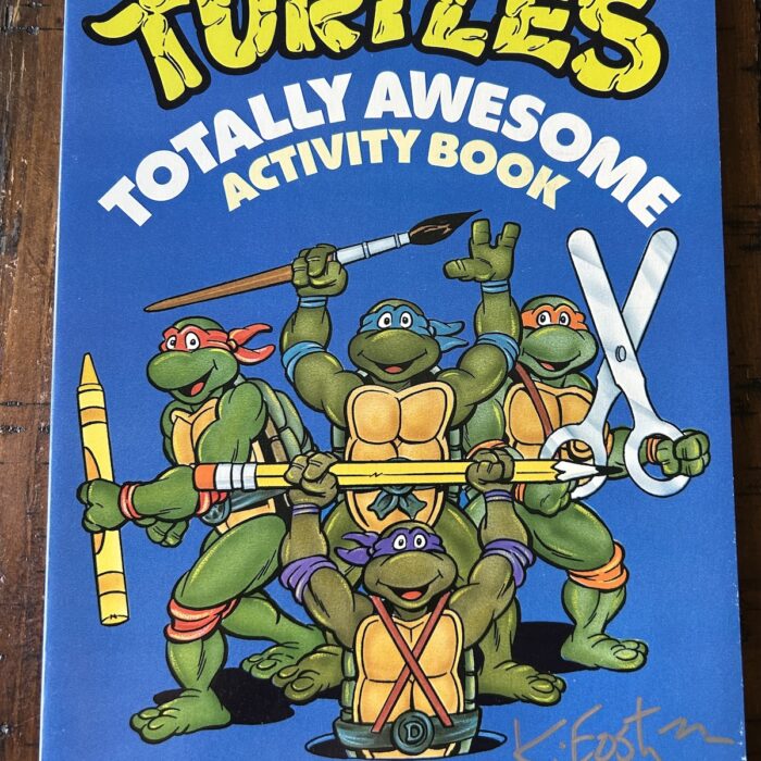1990 TMNT Totally AWESOME  Activity Book with Illustrations by Mirage Legends – Lawson and Berger SIGNED by Eastman