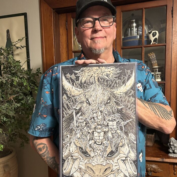 Stunning 2025 Original Cover Art –  TMNT VI Issue 13 Kevin Eastman Cover featuring all 4 Dudes