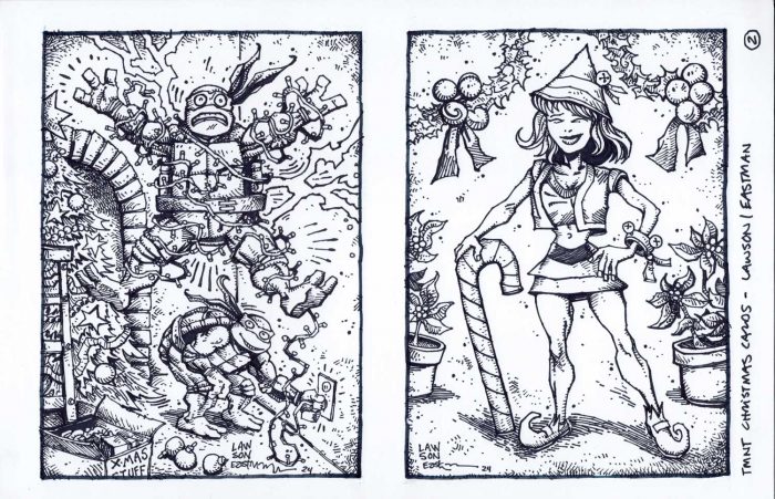 Original Art by Jim Lawson and Kevin Eastman – Set 2