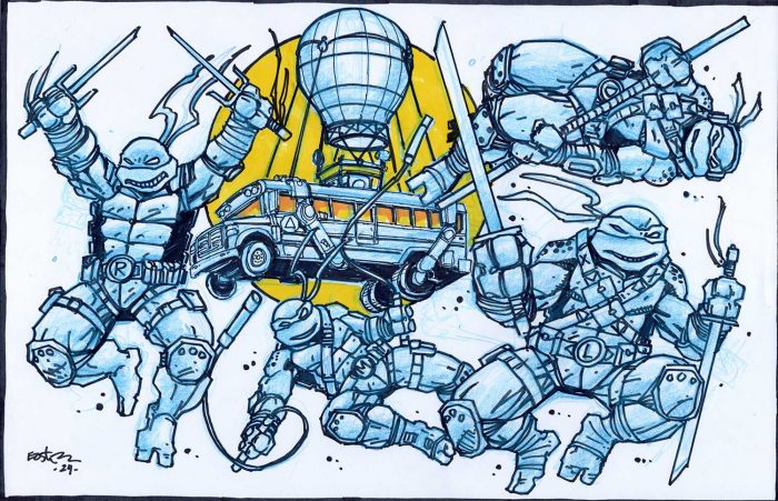 TMNT Fortnite Loading Screen 2024 Original Art Rough