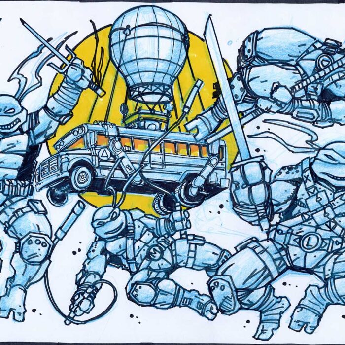 TMNT Fortnite Loading Screen 2024 Original Art Rough