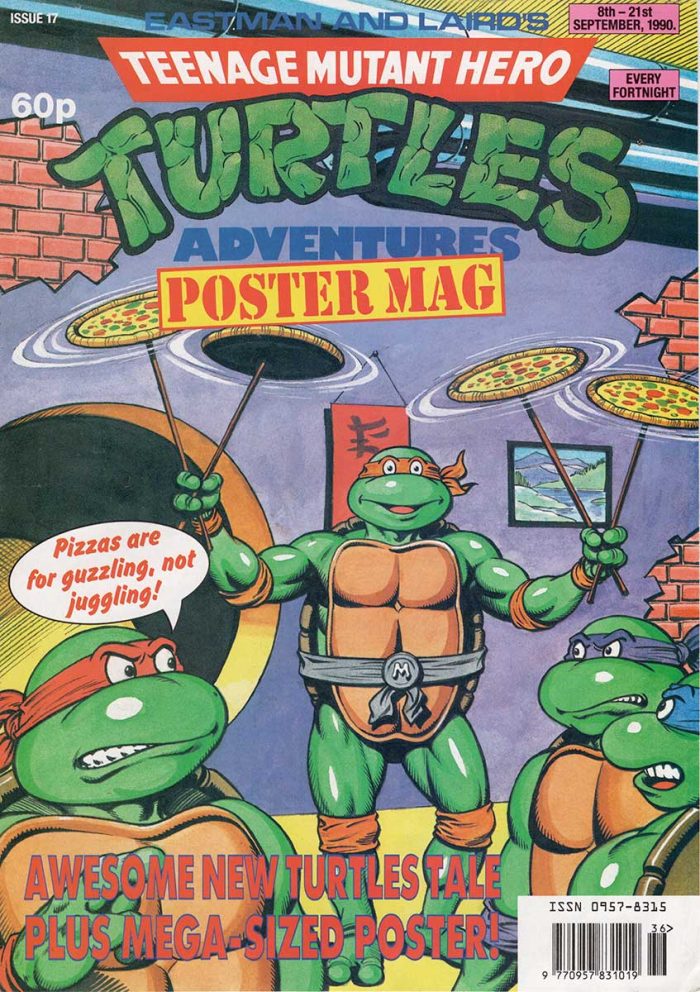 Teenage Mutant Hero Turtles Adventures Poster Mag 17, 1990 UK Publication