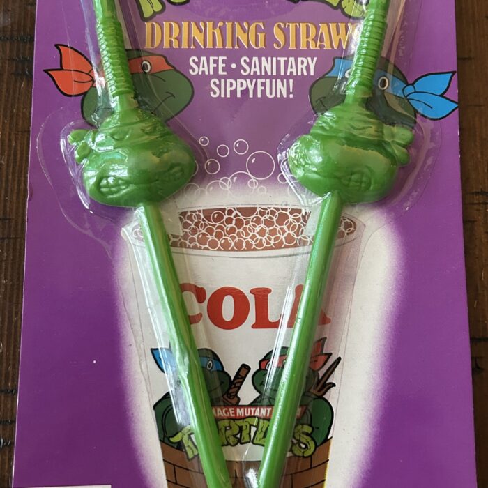 Vintage TMNT 1988 HELM TOY Drinking Straws – Safe Sanitary Sippy Fun !!!