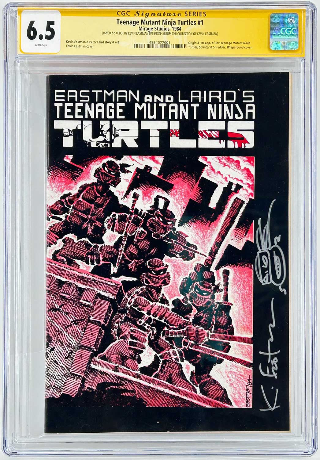 TMNT Book 1 CGC Signature Series 6.5 Signed with Remarque from his PERSONAL COLLECTION