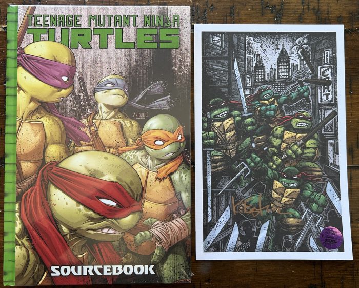 TMNT IDW Sourcebook HardCover with Eastman Signed Tip-In-Plate COA – JUST $45