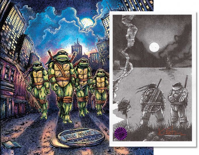 TMNT Original 1990 Motion Picture Score by John Du Prez – Art by Kevin Eastman with Signed COA and Hologram Label