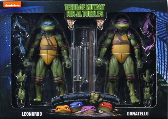 NECA TMNT 1990 Movie 7″ 2-Pack Figure Collection (Leonardo & Donatello) Dinged and Dented