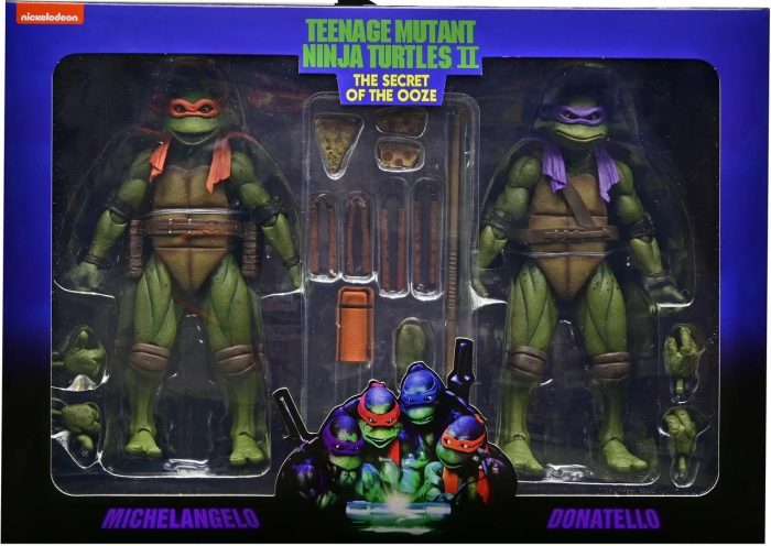 NECA TMNT Secret of the Ooze 7″ 2-Pack Figure Collection (Michelangelo and Donatello) Dinged and Dented