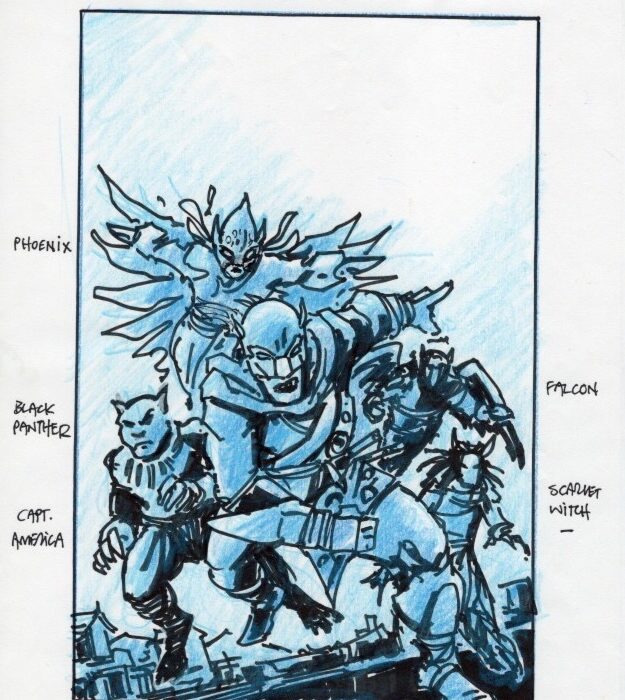 Marvel – DEMON WARS 2022 Cover Art Rough – SIGNED