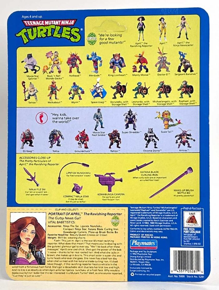 1992 April, The Ravishing Reporter  MOC Unpunched Card