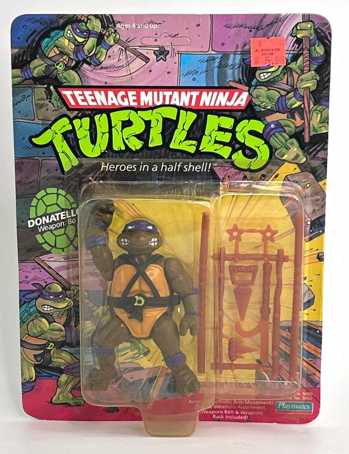 Mint On Unpunched Card (MOC) 1988 Hard Head Donatello 10 Back