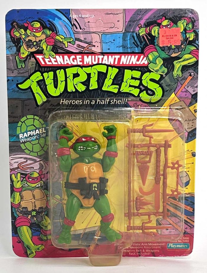 Mint On Unpunched Card (MOC) 1988 Hard Head Raphael 10 Back