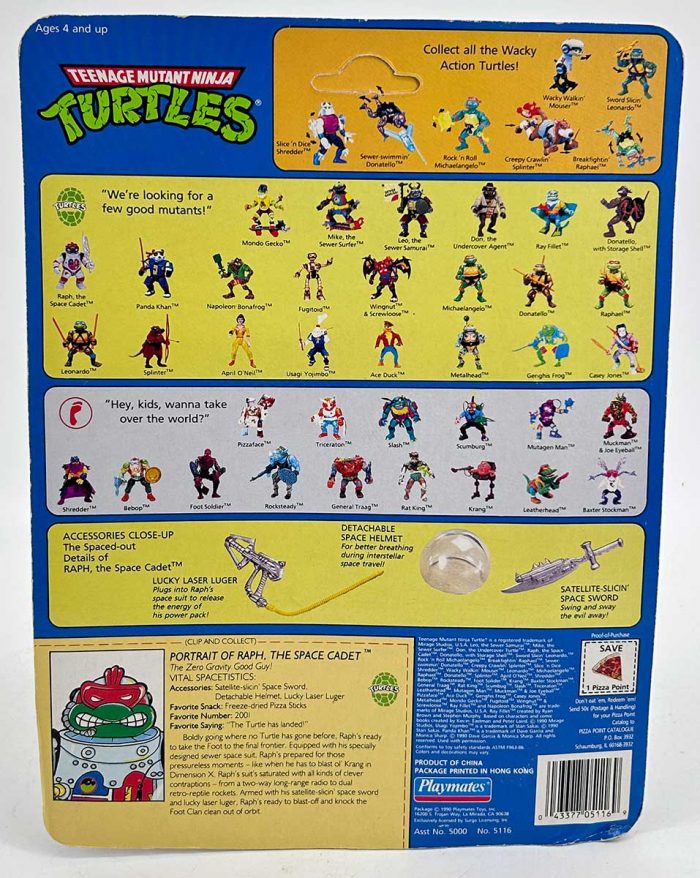 1990 Raph The Space Cadet on Unpunched Card