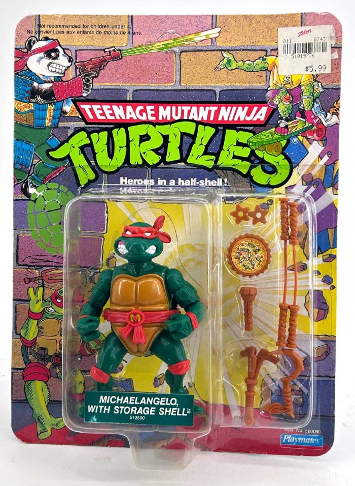 1990 Mike with Storage Shell Canadian Variant MOC on Unpunched Card