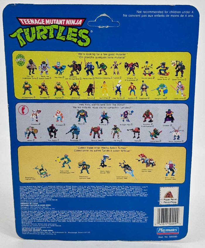 1990 Mike with Storage Shell Canadian Variant MOC on Unpunched Card