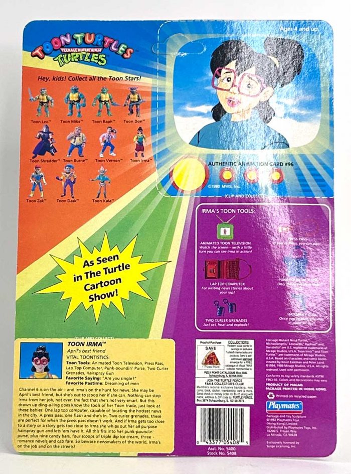 1992 Toon Irma on Unpunched Card