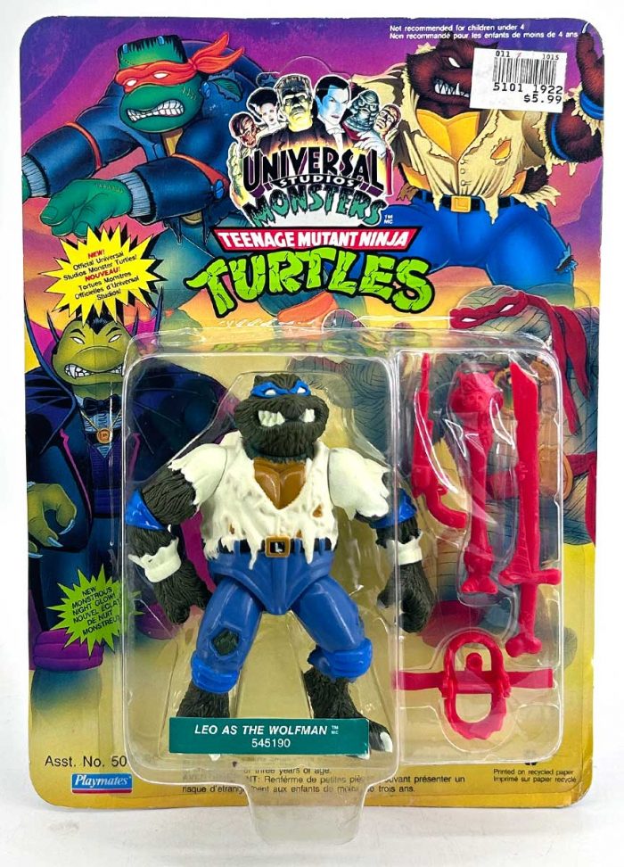 1993 Leo as Wolfman Canadian Variant MOC on Unpunched Card