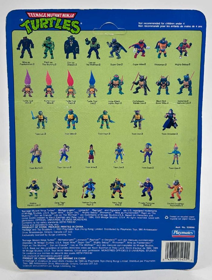 1993 Leo as Wolfman Canadian Variant MOC on Unpunched Card