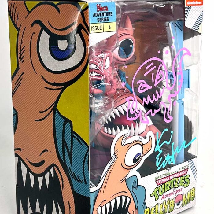 NECA TMNT Belly Bomb Toy… Signed by Kevin Eastman with Remarkable Art!