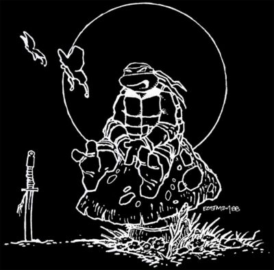 Eastman designed TMNT Leonardo on a Mushroom Tee (a Vaughn Bode Tribute!) - Image 2
