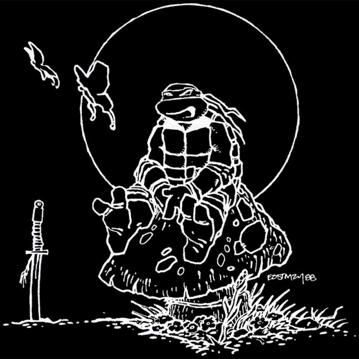 Eastman designed TMNT Leonardo on a Mushroom Tee (a Vaughn Bode Tribute!)