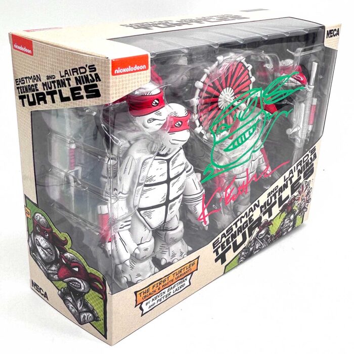 TMNT (Mirage Comics) – The 1st Turtles 40th Anniversary Black and White SIGNED and Remarqued with Hologram Label (2025 NECA/KESI Exclusive)