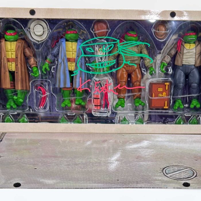 Limited Edition NECA TMNT Unmentionables Toys Signed and Remarqued plus a Bonus SIGNED Mini Print And Trading Card!