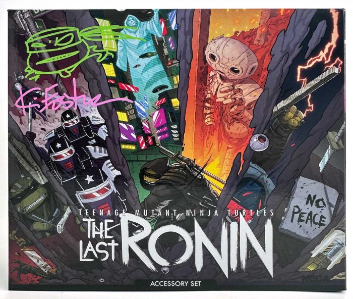 NECA TMNT (The Last Ronin) Accessory Set  SIGNED with HeadSketch Remarque