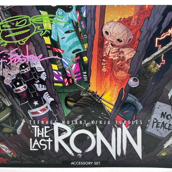 NECA TMNT (The Last Ronin) Accessory Set  SIGNED with HeadSketch Remarque