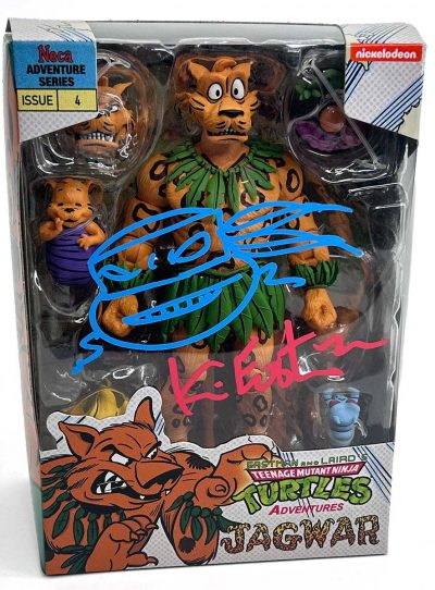 NECA TMNT Adventures Series Jagwar Signed with Stunning Remarque and COA