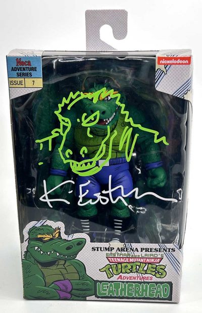 TMNT (Archie Comics) Stump Wrestling Leatherhead Stunning Headsketch Remarque
