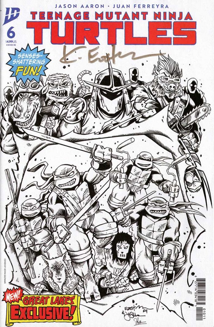 TMNT Issue 6 Great Lakes Comic Con Black and White Cover Variant SIGNED