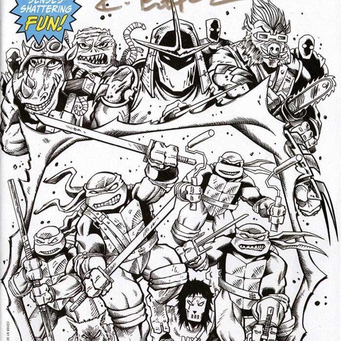 TMNT Issue 6 Great Lakes Comic Con Black and White Cover Variant SIGNED