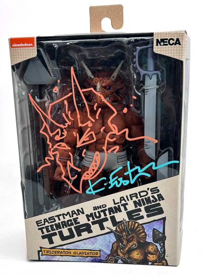TMNT (Mirage Comics)  Triceraton Gladiator - Eastman Designed and Signed with a Head Sketch Remarque