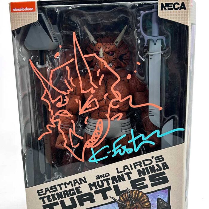 TMNT (Mirage Comics)  Triceraton Gladiator – Eastman Designed and Signed with a Head Sketch Remarque